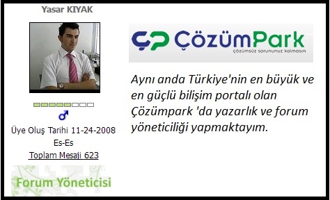 cozumpark forum yoneticisi